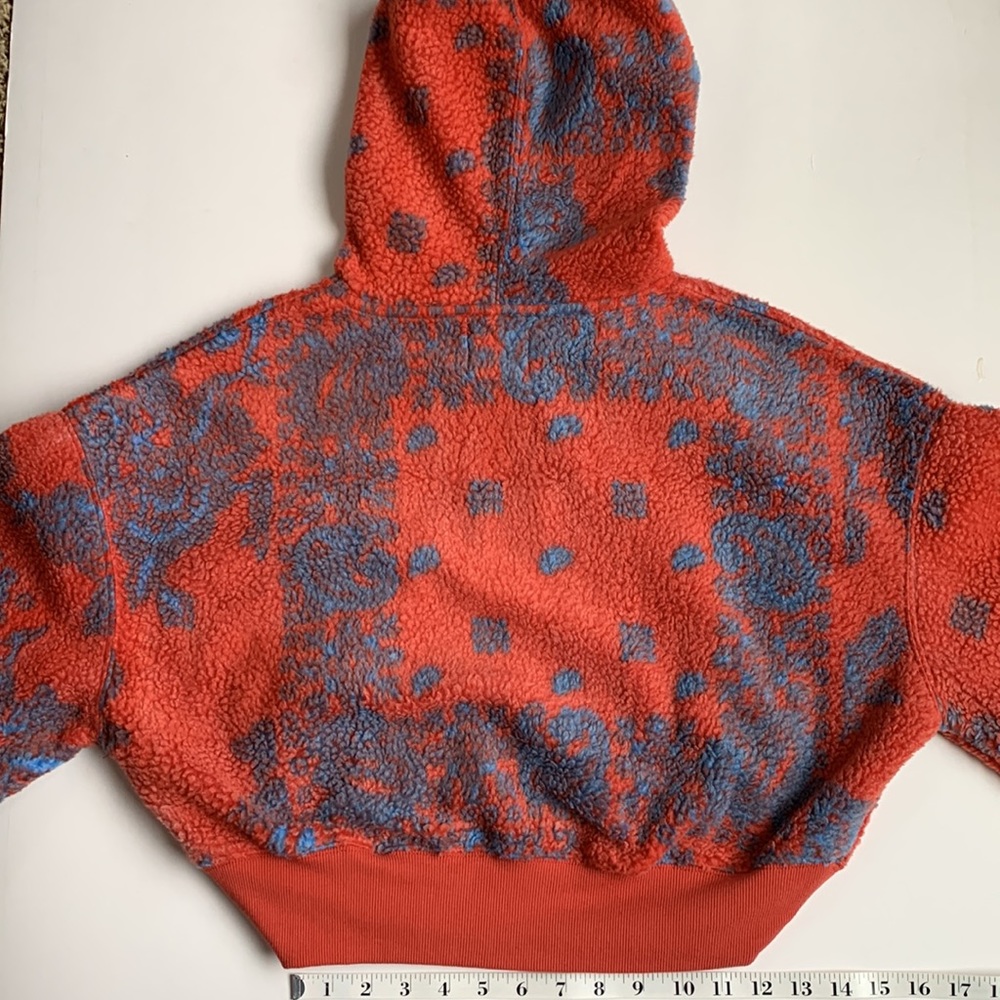 UO BDG Like New Sherpa Forest Zip Crop Hoodie Jacket XS - Picture 10 of 11
